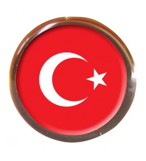 Vatan Rozet Türk Bayraklı Yuvarlak VT601 (1 Adet)