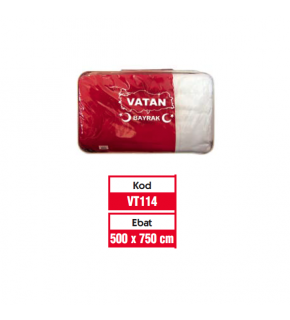 Vatan Türk Bayrağı Polyester 500x750 VT114