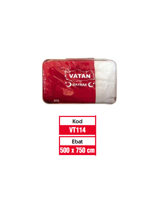 Vatan Türk Bayrağı Polyester 500x750 VT114
