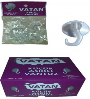 Vatan Vantuz Kancalı 10 Lu Küçük VT403