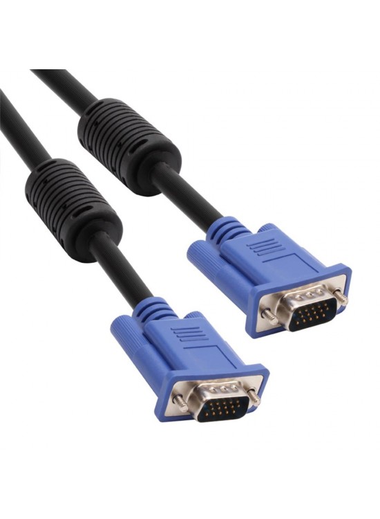 Vcom CG341AD-25.0 Mavi Konnektör Siyah 25MT Vga-M-Vga-M Kablo Vcom CG341AD-25.0 Mavi Konnektör Siyah 25MT Vga-M-Vga-M Kablo