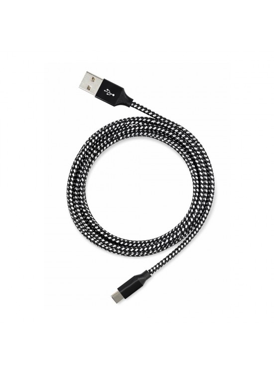 Vcom CU250 Type-C to USB 3m 15W (5V-3A) Örgülü Şarj Kablosu