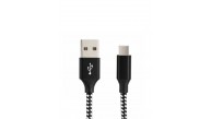 Vcom CU250 Type-C to USB 3m 15W (5V-3A) Örgülü Şarj Kablosu