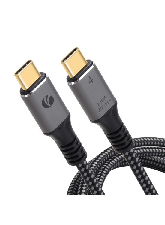 Vcom CU521M-2.0 Type-C USB4 20Gbps Data 240W 2m Şarj Kablosu Vcom CU521M-2.0 Type-C USB4 20Gbps Data 240W 2m Şarj Kablosu