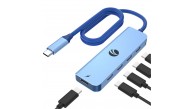 Vcom CUE11s Type-C To 4-Usb-C (10GBps)+Pd 3.0 100W Mavi Çoklayıcı Vcom CUE11s Type-C To 4-Usb-C (10GBps)+Pd 3.0 100W Mavi Çoklayıcı