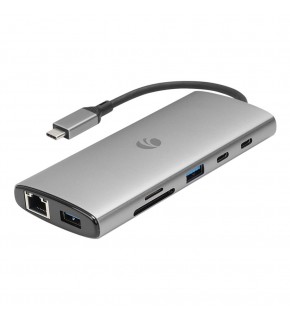 Vcom CUE68 Type-C To 2-HDMI(4K@60Hz)+G LAN+2-USB 3.0+2-Type-C(10Gb)+SD TF+PD3.0 100W Çoklayıcı
