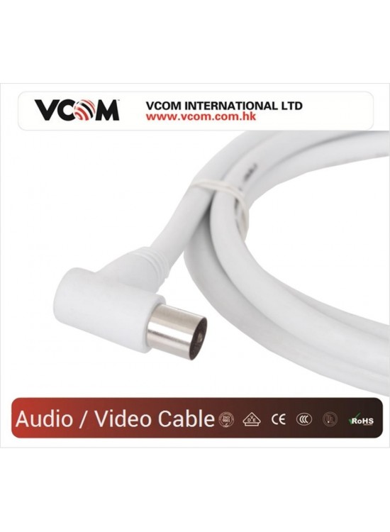 Vcom CV601R 5mt Analog Beyaz Tv Kablosu