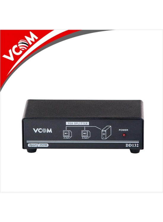 Vcom DD132 1-2 Port 350MHZ Metal Vga Splitter Vcom DD132 1-2 Port 350MHZ Metal Vga Splitter