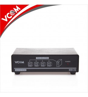 Vcom DD134 1-4 Port 350MHZ Metal Vga Splitter