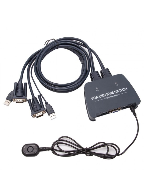 Vcom DD211-2K 2 Port Vga 1080P@60Hz Plastik Kasa Kvm Switch Vcom DD211-2K 2 Port Vga 1080P@60Hz Plastik Kasa Kvm Switch