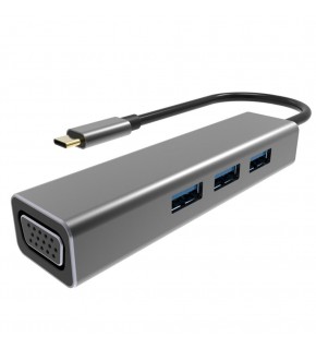 Vcom DH319 Type-C To Usb 3.0-3 Vga Çevirici
