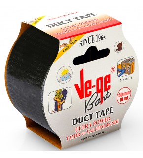 Vege Özel Amaçlı Bant Tamir ve Yalıtım Power Ducttape 50x10 Siyah