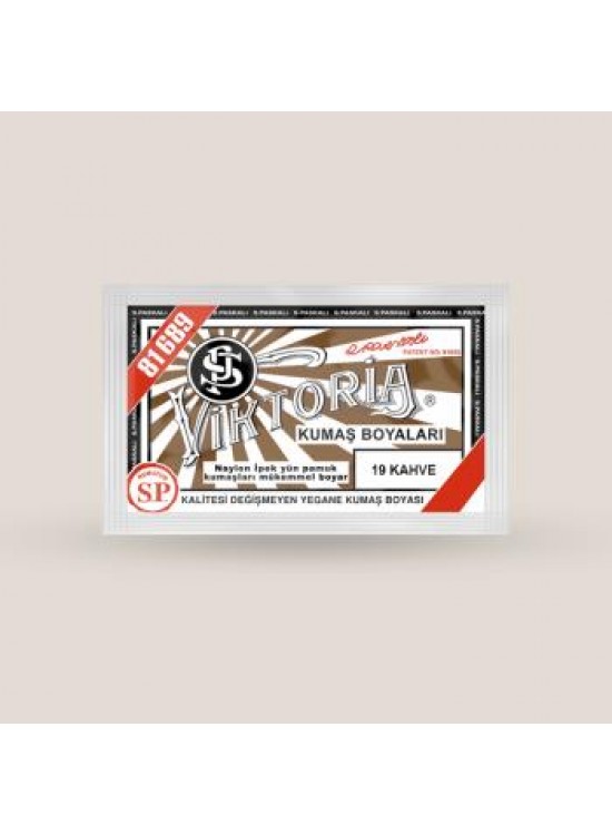 Victoria Toz Kumaş Boyası - 19 Kahve 10 Gr Victoria Toz Kumaş Boyası - 19 Kahve 10 Gr