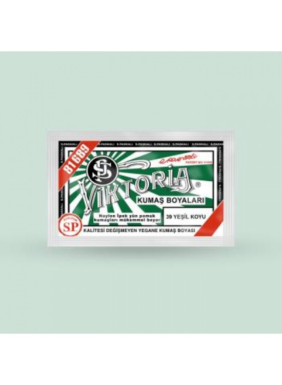 Victoria Toz Kumaş Boyası - 39 Yeşil Koyu 10 Gr