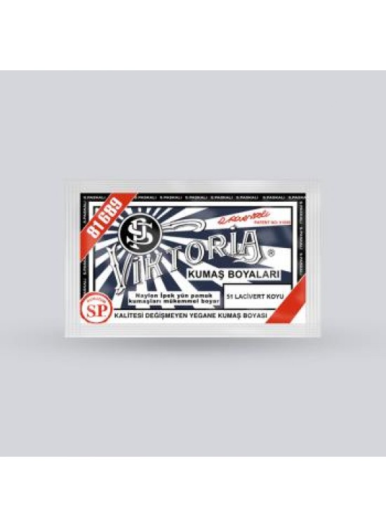 Victoria Toz Kumaş Boyası - 51 Lacivert Koyu 10 Gr Victoria Toz Kumaş Boyası - 51 Lacivert Koyu 10 Gr