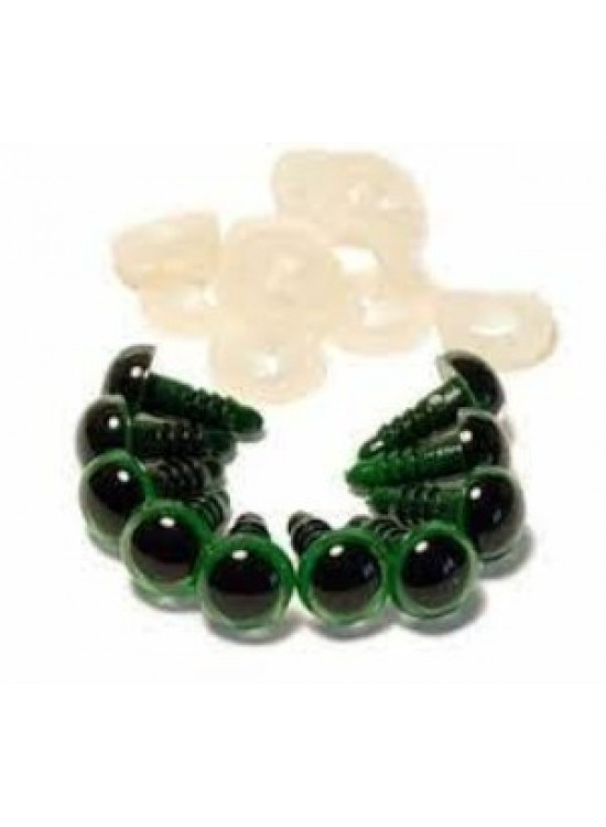 Vidalı Göz 10mm Yeşil (1 Adet)