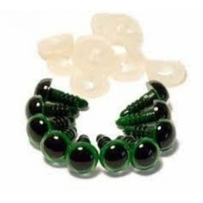 Vidalı Göz 12mm Yeşil (1 Adet)