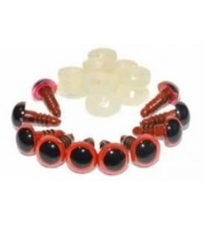 Vidalı Göz 8mm Kırmızı (1 Adet)