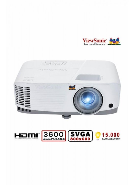 Viewsonic PA700X DLP XGA(1024x768) 4500AL 2xHDMI 1xVGA 12.500:1  Hoparlör Projeksiyon