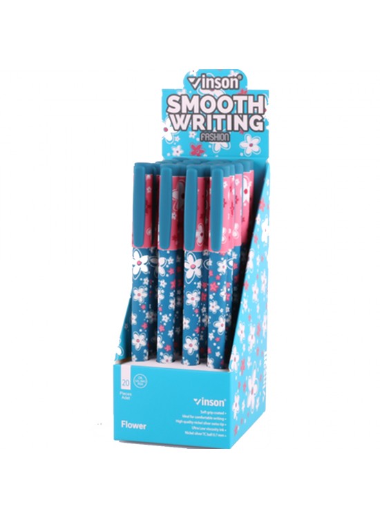 Vinson Jel Kalem Fashıon Flower Desenli 20 Li A18 Vinson Jel Kalem Fashıon Flower Desenli 20 Li A18