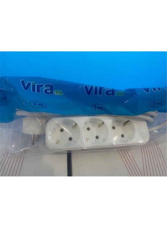 Vira 3lü 2mt Topraklı Priz