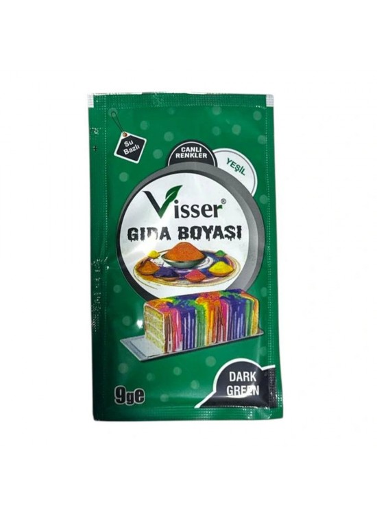 Visser Toz Gıda Boyası 9 Gr Yeşil-12 Msy-0121 Visser Toz Gıda Boyası 9 Gr Yeşil-12 Msy-0121