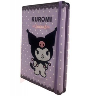 Vj Kuromi Vegan Deri Günlük.a5 100 Gr.192 Sayfa.lastikli, Kener Boyalı.nakışlı