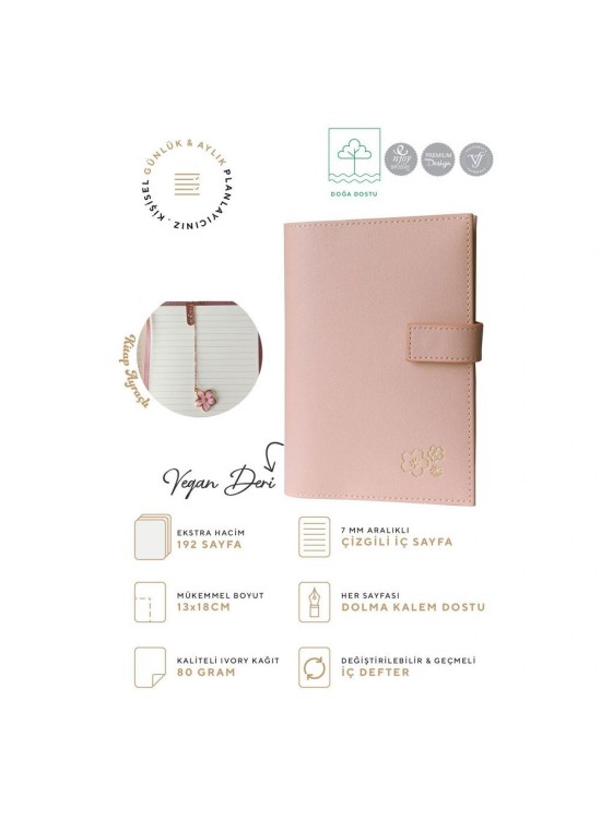 VJ Kutulu Defter 13x18 Cm Ivory 96 YP Kitap Ayraçlı 124-1059