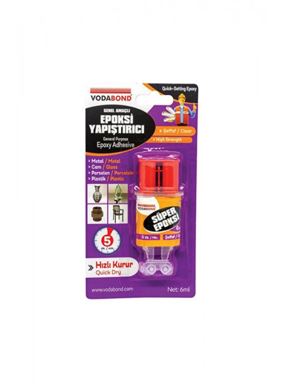 Vodabond Epoksi Yapıştırıcı Şeffaf 6 Ml 3027 Vodabond Epoksi Yapıştırıcı Şeffaf 6 Ml 3027