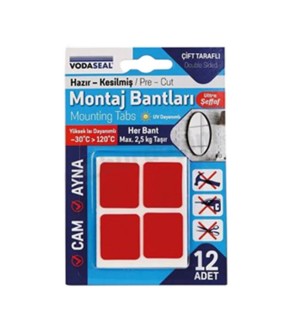 Vodaseal Montaj Bandı 25 X 30 Mm Şeffaf 78 3454