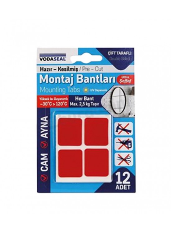 Vodaseal Montaj Bandı 25 X 30 Mm Şeffaf 78 3454