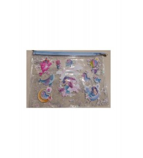 Vuki Fermuarlı Şeffaf Dosya Sulu A4 Denizkızı 1/ VK-0073-12