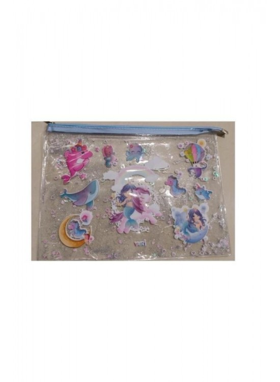 Vuki Fermuarlı Şeffaf Dosya Sulu A4 Denizkızı 1/ VK-0073-12 Vuki Fermuarlı Şeffaf Dosya Sulu A4 Denizkızı 1/ VK-0073-12