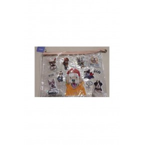 Vuki Fermuarlı Şeffaf Dosya Sulu A4 Köpek 1/S VK-0073-09