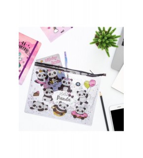 Vuki Fermuarlı Şeffaf Dosya Sulu A4 Panda VK-0073-04