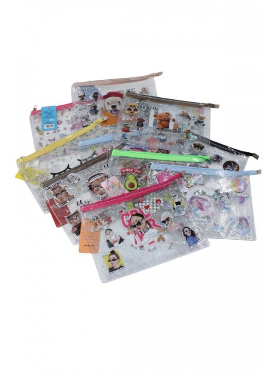 Vuki Fermuarlı Şeffaf Dosya Sulu A4 VK-0073