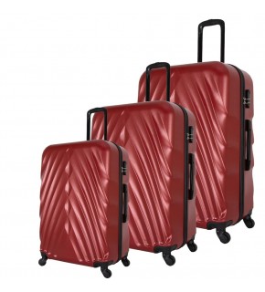 Wexta WX-400 3LÜ Set  Kırmızı Valiz