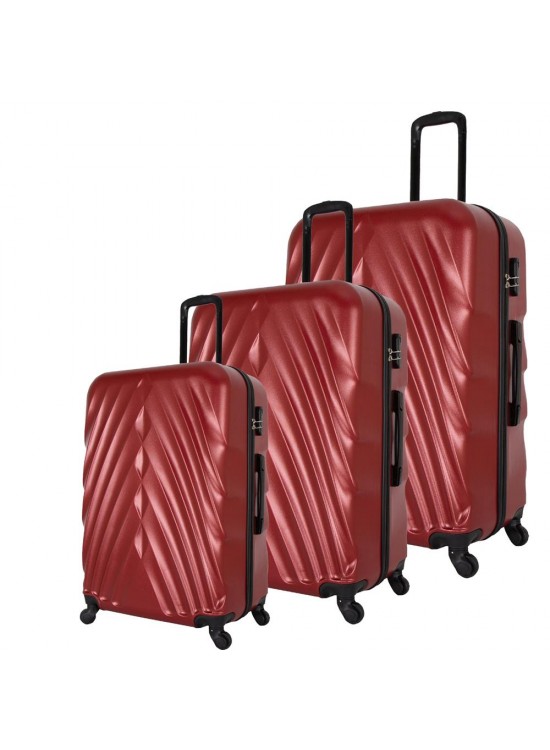 Wexta WX-400 3LÜ Set  Kırmızı Valiz