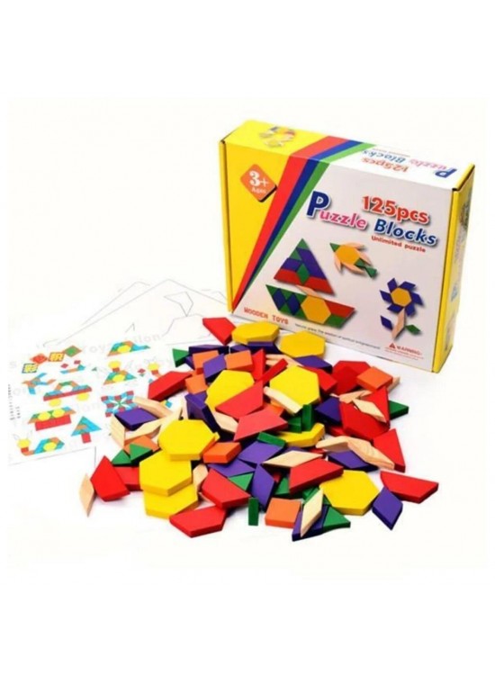 Woodentoys Puzzle Blokları 125 Parça