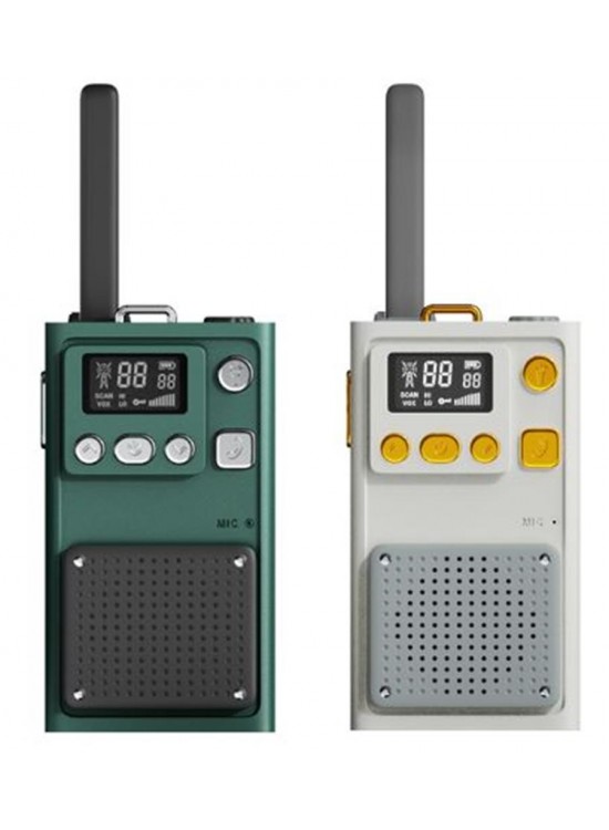 WowKids W1A Çocuk Walkie Talkie 5 Km Green-Cream  AAA Pilli PmrTelsiz