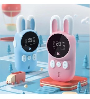 WowKids XJ11 Rabbit Çocuk Walkie Talkie Blue-Pink 1-3  Pmr Telsiz