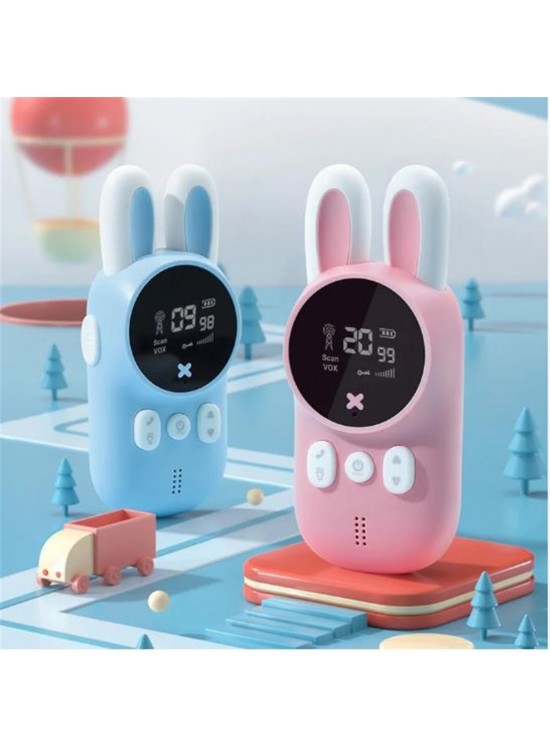WowKids XJ11 Rabbit Çocuk Walkie Talkie Blue-Pink 1-3 Pmr Telsiz WowKids XJ11 Rabbit Çocuk Walkie Talkie Blue-Pink 1-3 Pmr Telsiz