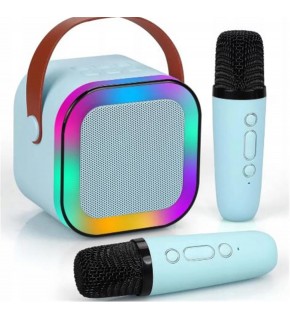 WowKids SY13 İki Mikrofonlu Mavi Karaoke Speaker