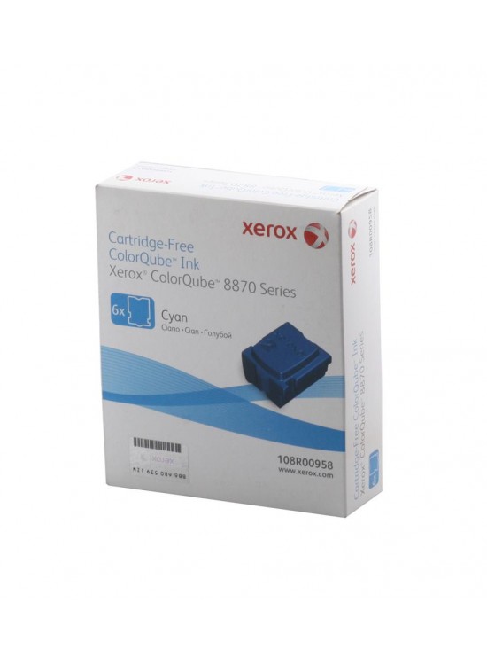Xerox 108R00958 Phaser 8870-8880 Genuine Solid Ink Cyan Mavi 6 Stick Xerox 108R00958 Phaser 8870-8880 Genuine Solid Ink Cyan Mavi 6 Stick