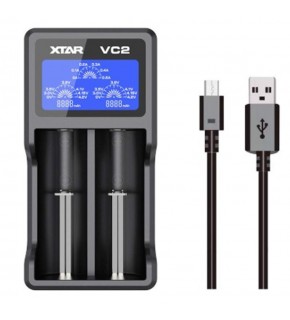 Xtar VC2 Evrensel Li-Ion Pil Şarj Cihazı – 2 Yuvalı