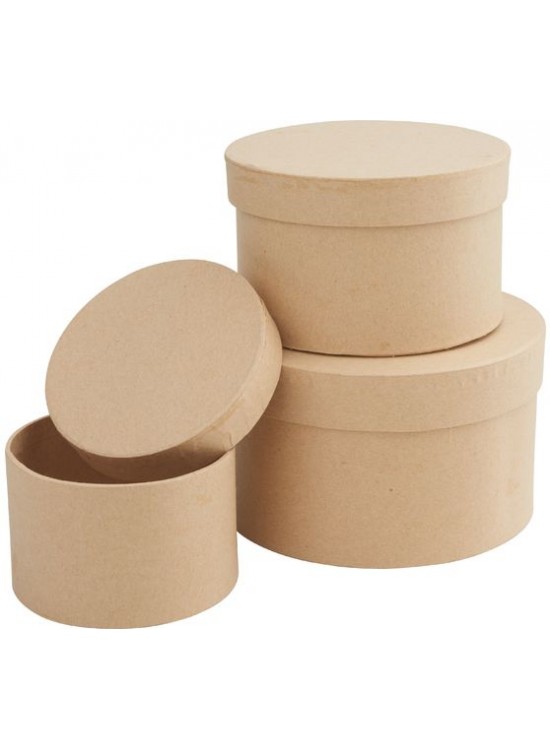 Yakut Hediye Kutusu Kraft Yuvarlak 3 Lü Yakut Hediye Kutusu Kraft Yuvarlak 3 Lü