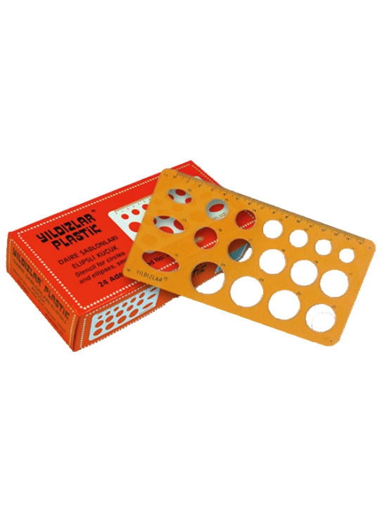 Yıldızlar Daire Şablonu Elipsli Küçük 25 (1 Adet)