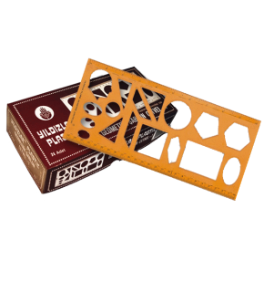 Yıldızlar Geometrik Şablon Cetvelli Atatürklü 25 CM 40 (1 Adet)