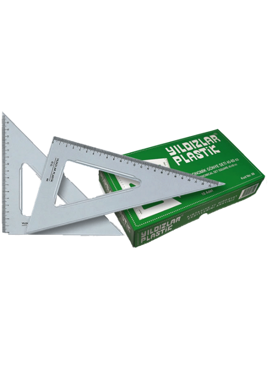 Yıldızlar Öğrenci Gönye Seti 45-60 Derece 26 CM Ekonomik 88 (1 Adet)