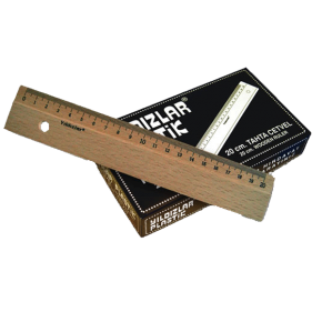 Yıldızlar Standart Cetvel Tahta 20 CM 90 (1 Adet)